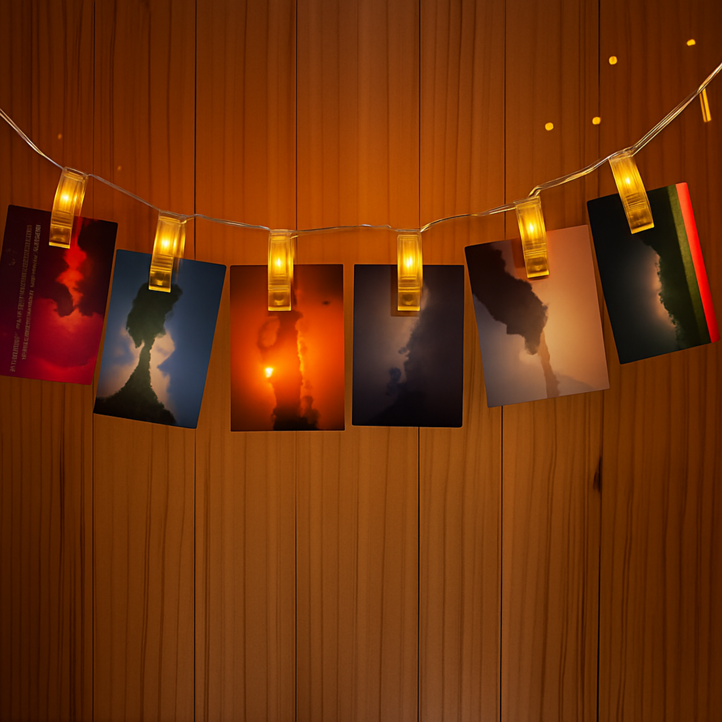 Elegani 36 LED Gold Photo Clip String Light – 13ft Decorative Hanging Lights for Photos, Art & Cards – Warm White Glow