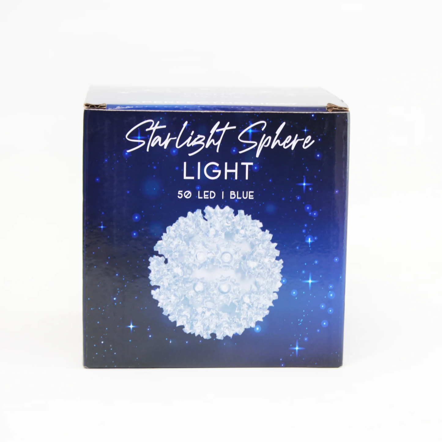 Elegani 50 LED Sphere String Lights – Blue Globe Lights, Indoor Outdoor Waterproof Decorative Lights, Connectable, 16.3 Ft