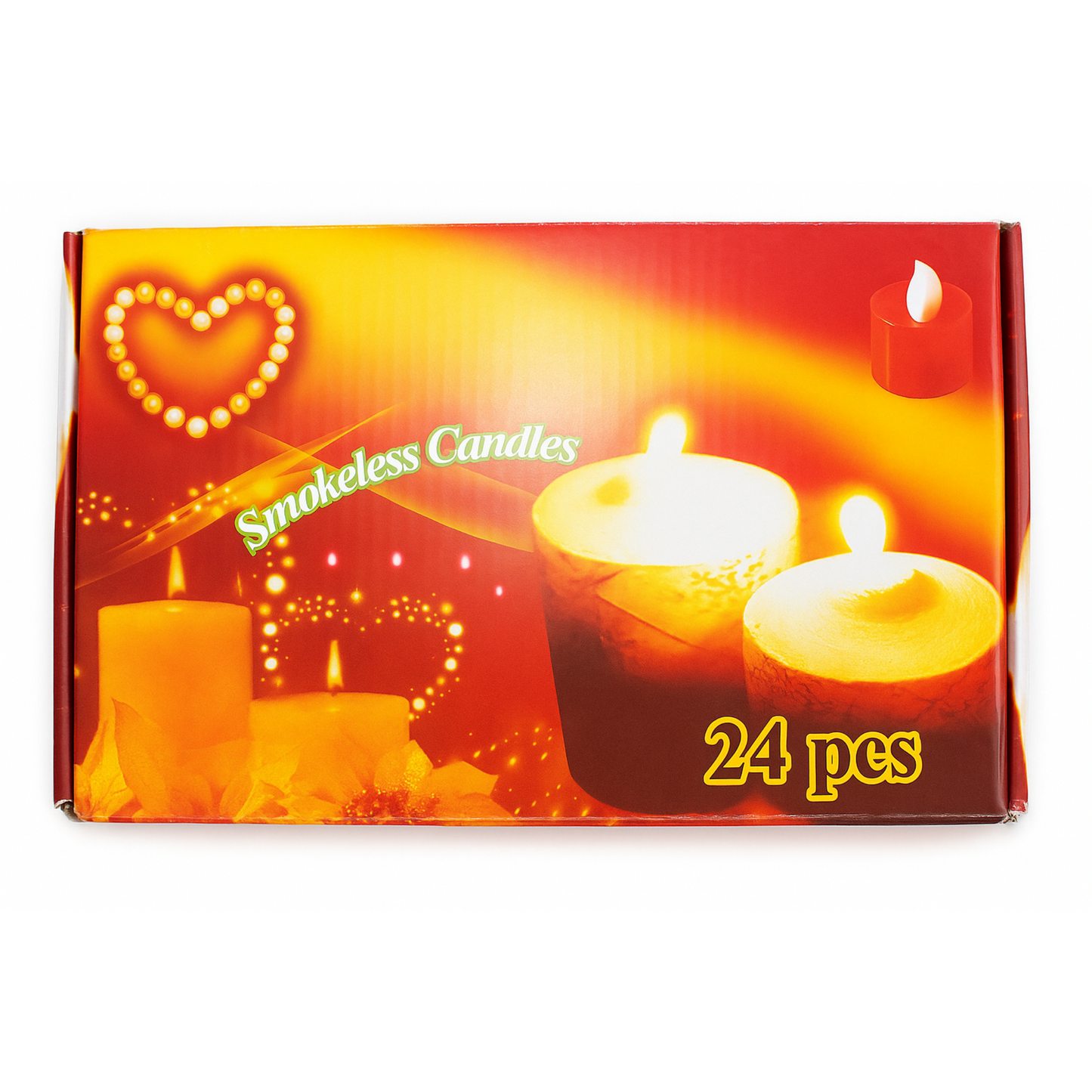 Elegani 24 pcs Flameless Tealight Candles – Warm White LED Flickering Lights, -Free, Safe for Indoor Events and Home Décor