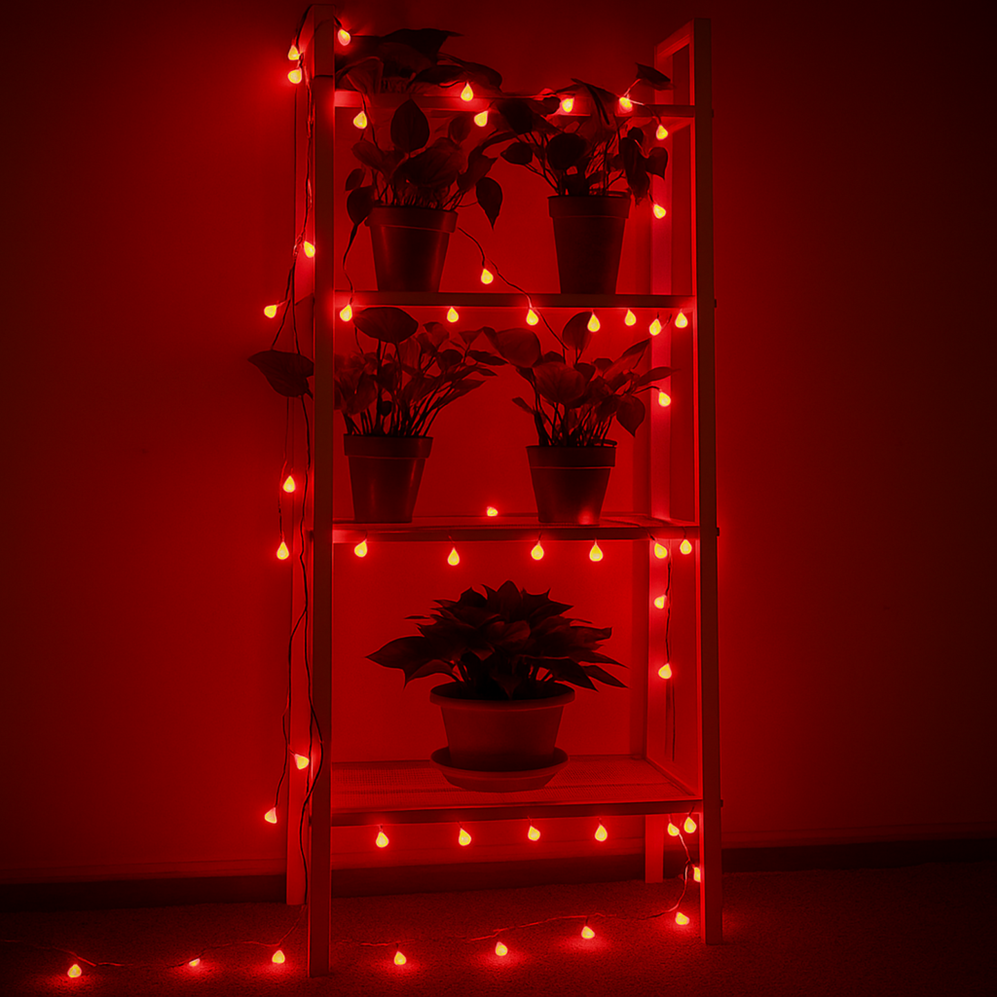 Elegani 100 LED String Red Lights with Clear Wire - 33ft Plug-In Indoor/Outdoor Fairy Lights with 8 Modes, Waterproof Decorative Lighting for Holiday, Party, and Wedding Decor