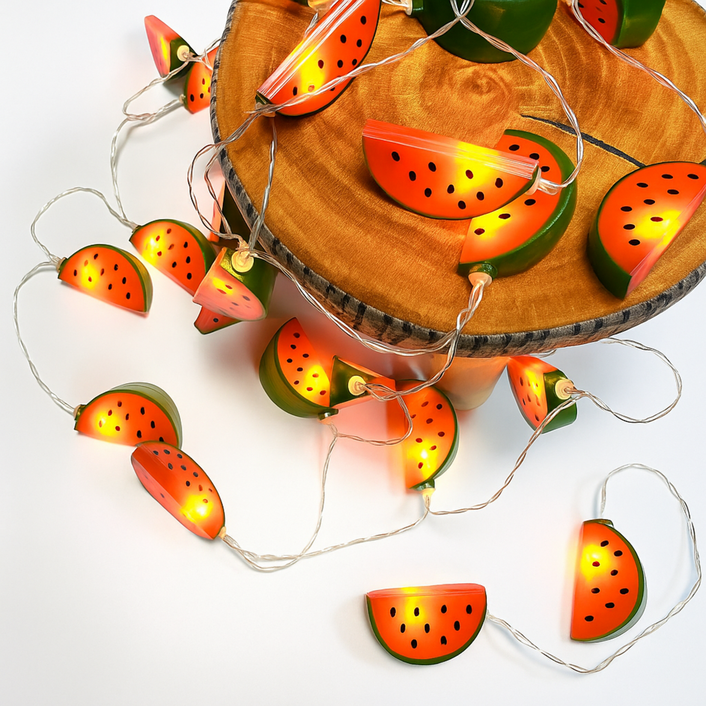 Elegani 10 LED Watermelon String Lights – Warm White Decorative Indoor Outdoor Lighting