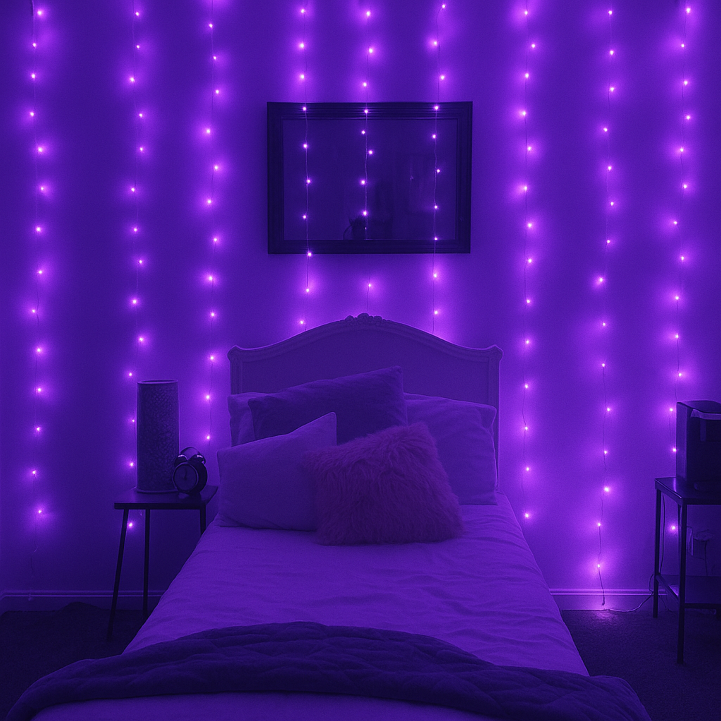 Elegani 100 LED String Purple Lights with Clear Wire – 33ft Plug-In Indoor Outdoor Fairy Lights with 8 Modes, Waterproof Decorative Lighting for Parties, Weddings, Holidays