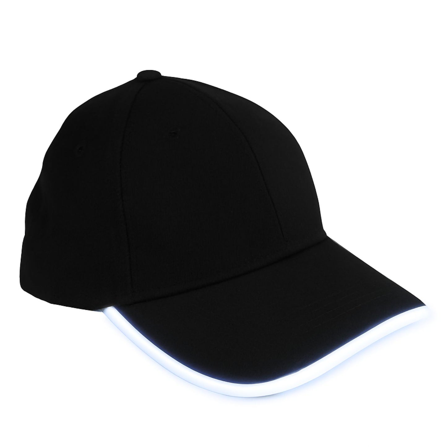 Elegani Night Runner LED Glow Hat – White Light Up Baseball Cap with Adjustable Fit & 3 Light Modes