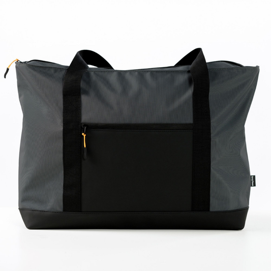 Elegani Active Tote Bag – 17.32" x 14.47" x 6.29" Eco-Friendly Recycled PET & PU, 21.56L Capacity, Front & Interior Zippered Pockets