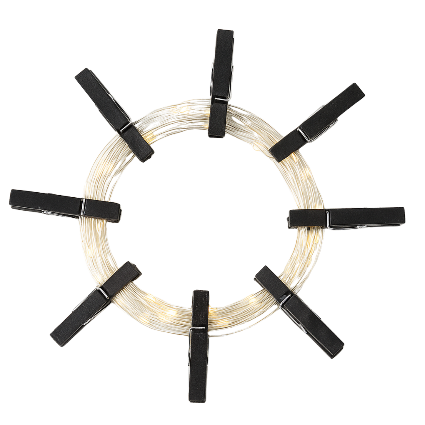 Elegani 36 LED Matte Black Photo Clip String Light – 13FT Display Light with Warm White Glow for Bedroom, Wall Décor, Dorm, Headboard or Office