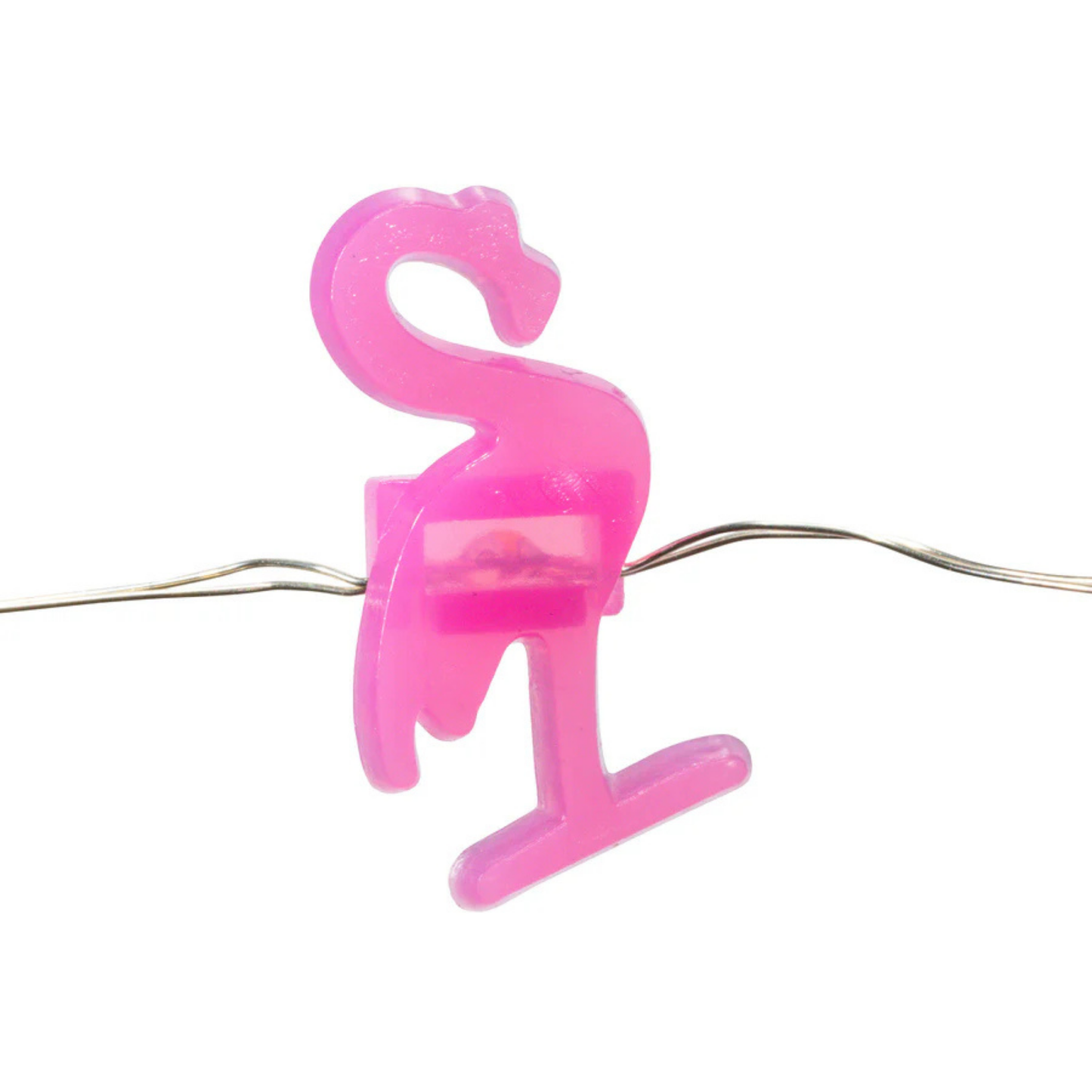 Elegani 20 LED Pink Flamingo String Lights – Tropical Decor for Patio, Poolside or Indoor Use, 7 Ft