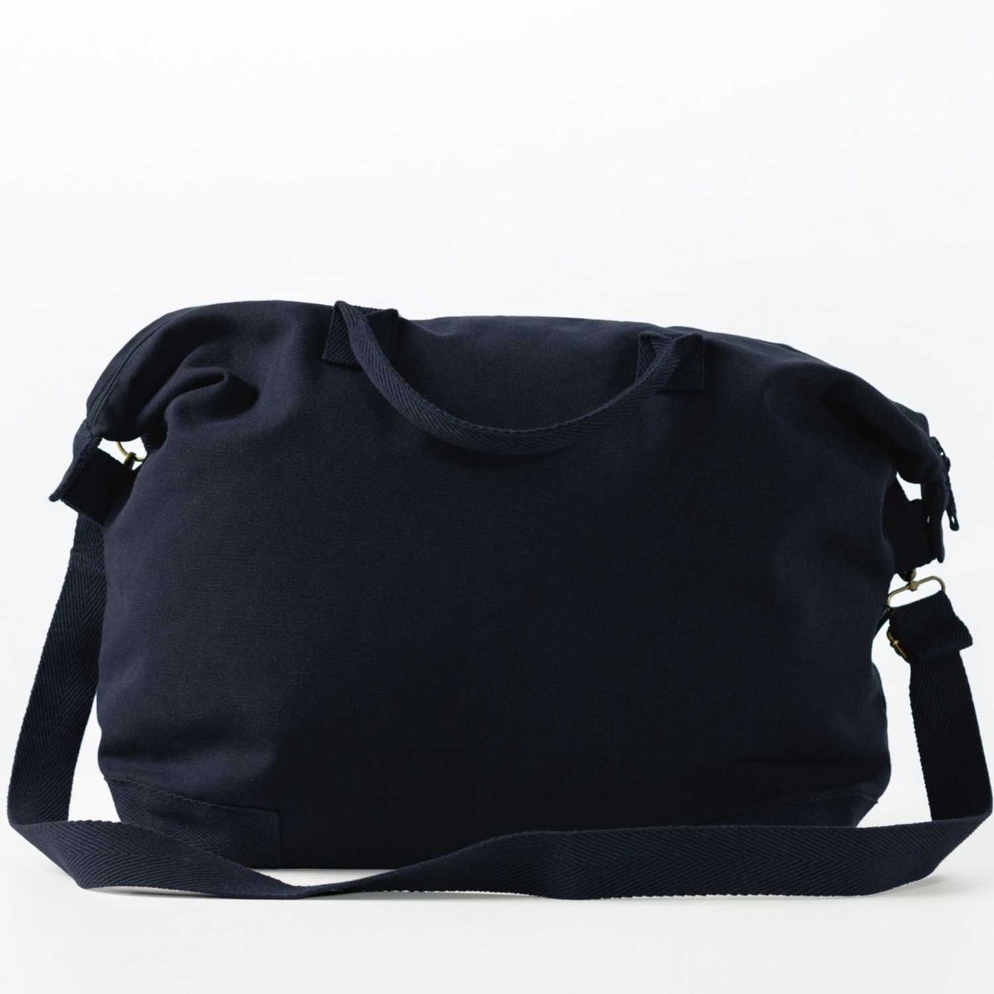 Elegani Canvas Weekender Bag – 24.8" x 16.5" Eco-Friendly 14 oz Recycled Canvas-Navy