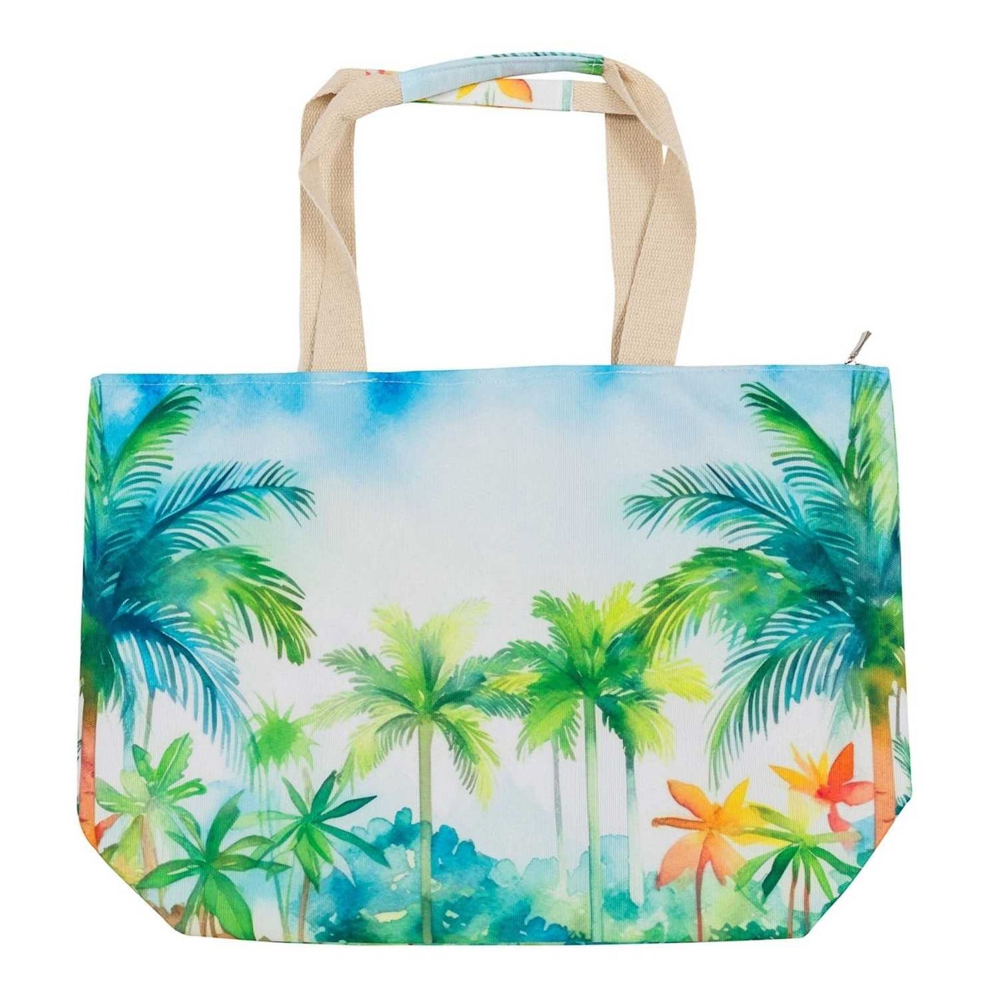 Elegani Coastal Tote Bag – 22" x 15" x 6" Polyester Canvas Beach Bag-Beach