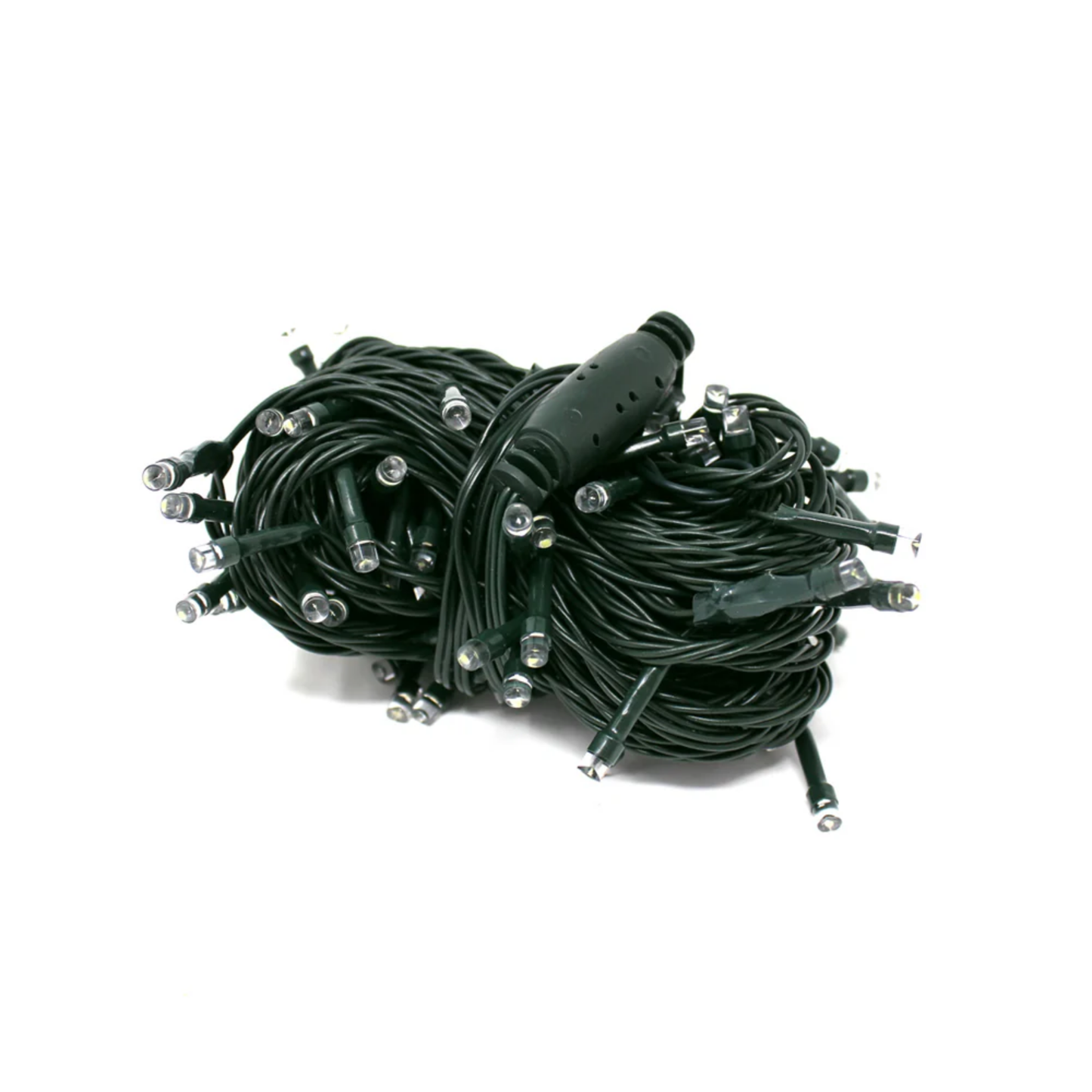 Elegani 100 LED White String Lights with Green Wire and Connector – 32ft Plug-In, Waterproof, Indoor/Outdoor Decorative Lighting for Holiday, Party, and Home Décor