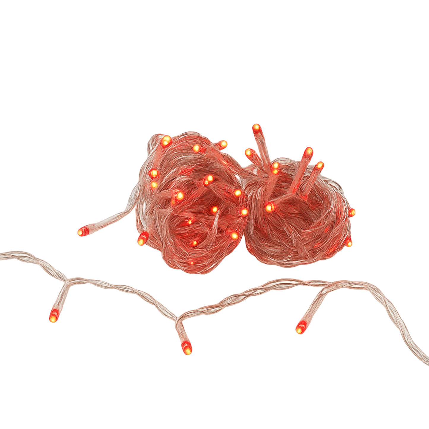 Elegani 100 LED String Red Lights with Clear Wire - 33ft Plug-In Indoor/Outdoor Fairy Lights with 8 Modes, Waterproof Decorative Lighting for Holiday, Party, and Wedding Decor