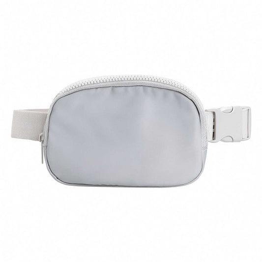 Elegani Explorer Belt Bag – 7.4" x 5.11" x 1.97" Nylon Twill Waist Pack with Adjustable Strap, Multiple Pockets, 1L Capacity for Travel and Outdoor Activities-Gray