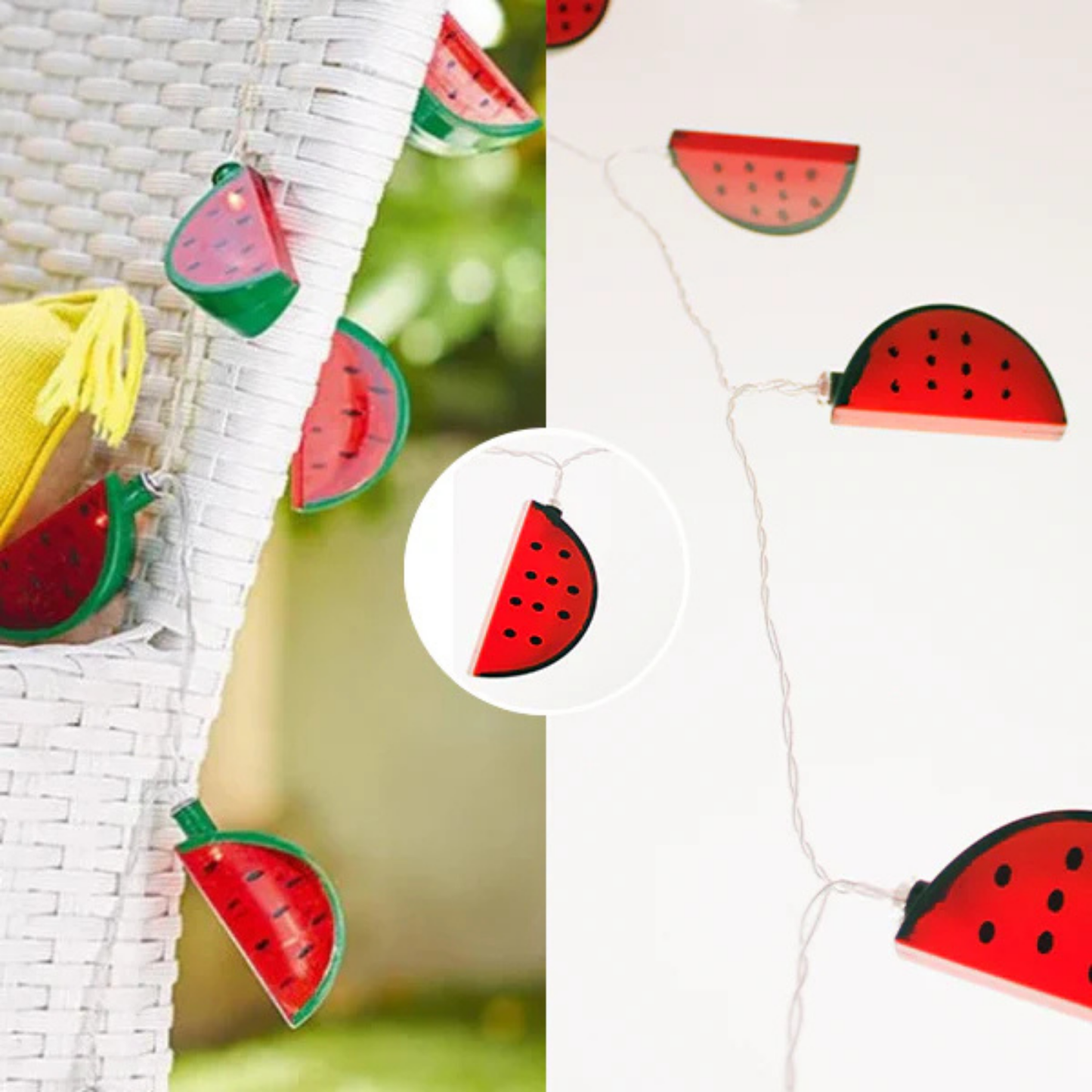 Elegani 10 LED Watermelon String Lights – Warm White Decorative Indoor Outdoor Lighting
