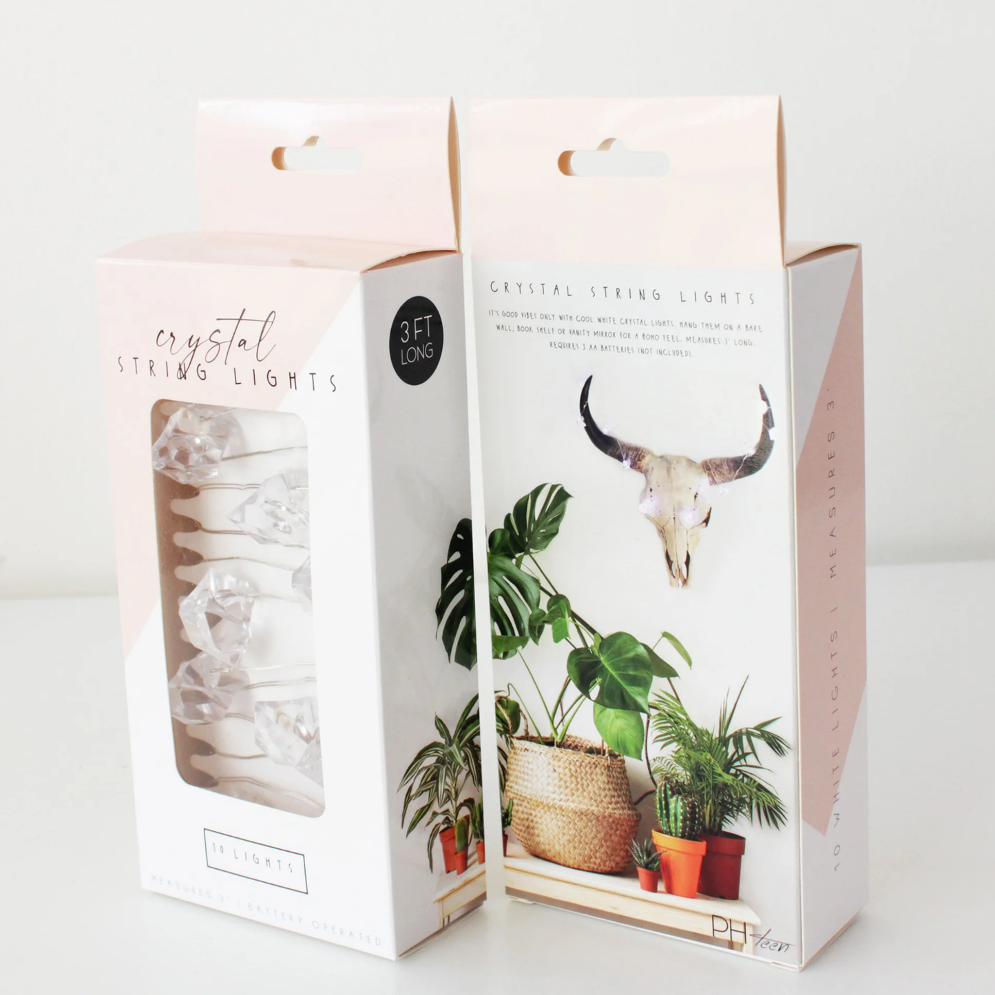 Elegani 10 LED Crystal String Lights – 4.9ft Cool Blue, Clear Wire, Indoor Decorative Fairy Lights for Bedroom, Party, Wedding, and Holiday Decor