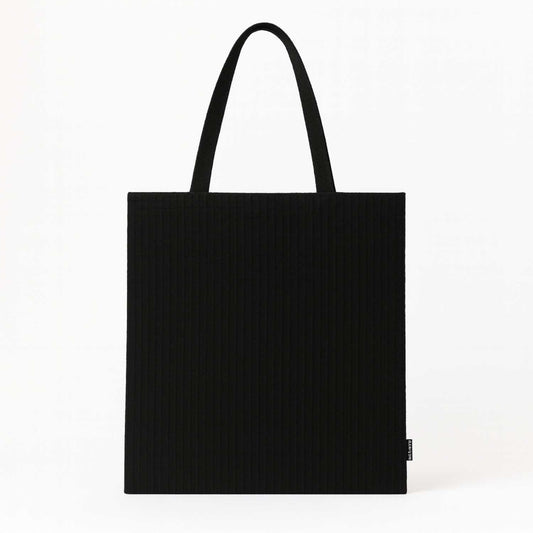 Elegani Classic Terry Tote Bag – 14.5" x 15.75" 100% Polyester with Terry Front & Cotton Backing, 24" Handles-Black