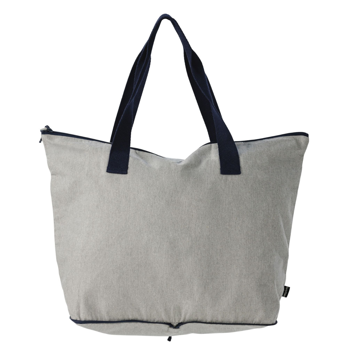 Elegani Oversized Packable Tote Bag – 15.7" x 23.2" Eco-Friendly 8 oz Recycled Fabric, Lightweight & Foldable-Gray