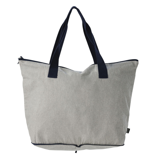 Elegani Oversized Packable Tote Bag – 15.7" x 23.2" Eco-Friendly 8 oz Recycled Fabric, Lightweight & Foldable-Gray