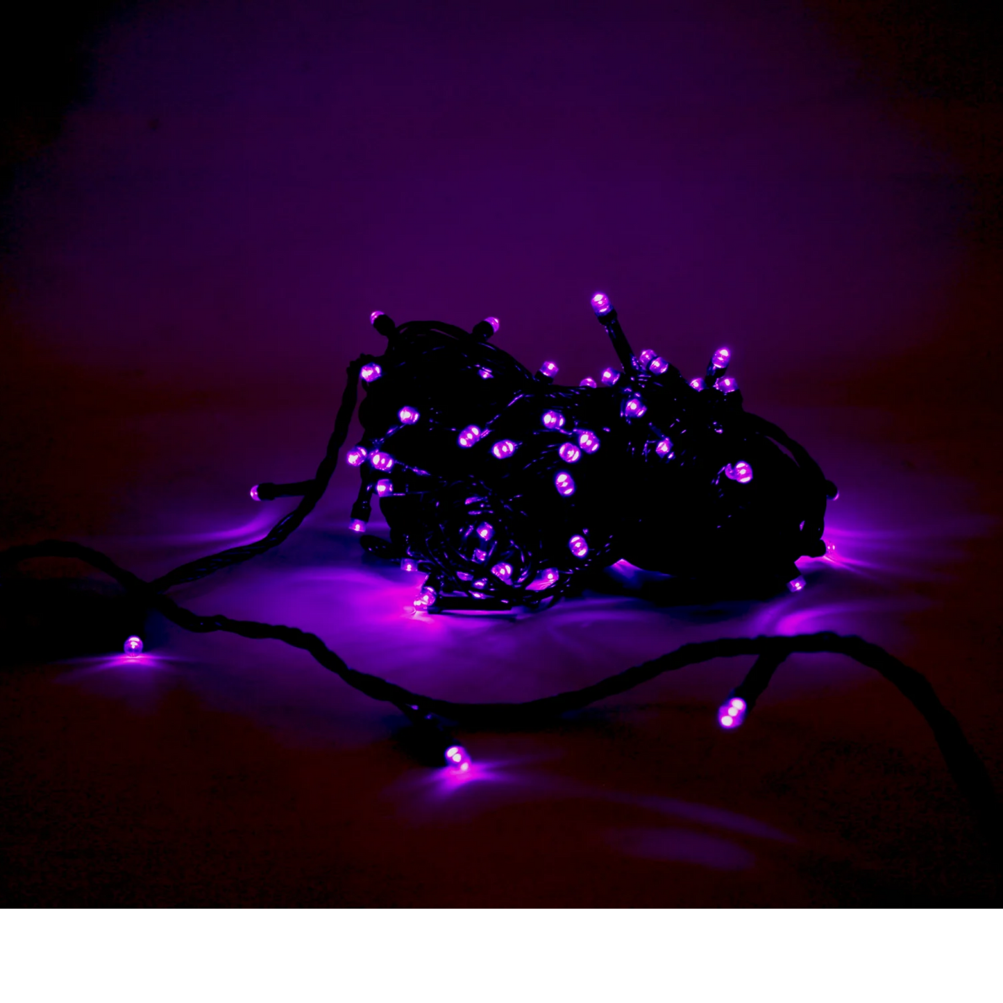 Elegani 100 LED Blue String Lights with Connector – Green Wire, 22 Ft Plug-in Indoor Outdoor Waterproof Holiday Lighting