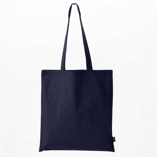 Elegani Classic Terry Tote Bag – 14.5" x 15.75" 100% Polyester with Terry Front & Cotton Backing, 24" Handles-Navy