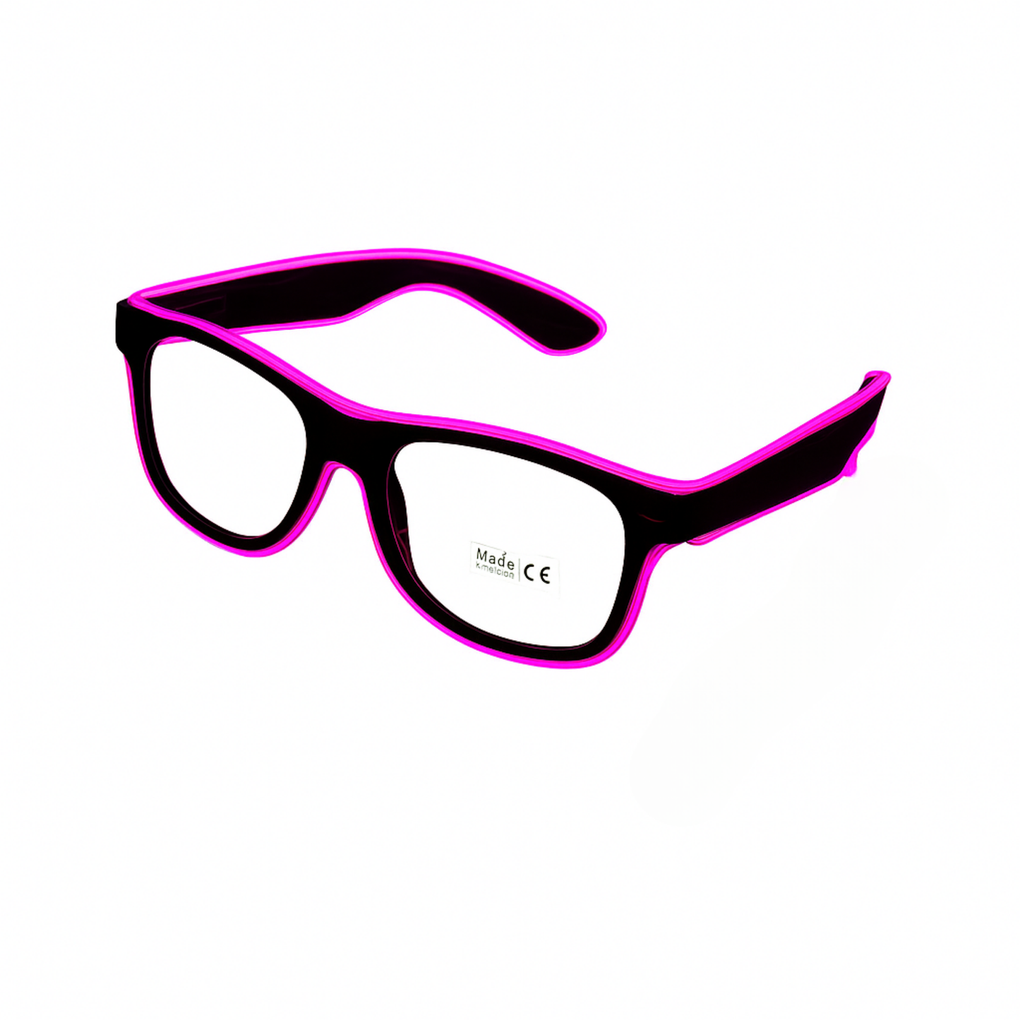 Elegani Pink LED Glow Glasses – Light Up Party Eyewear for Festivals, Birthdays & Night Events