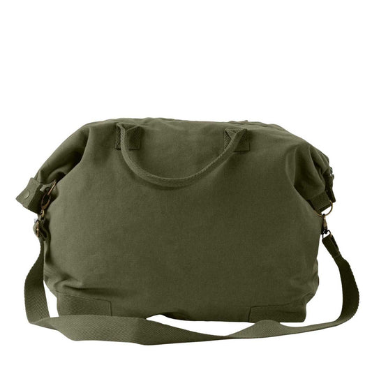 Elegani Canvas Weekender Bag – 24.8" x 16.5" Eco-Friendly 14 oz Recycled Canvas-Olive Green