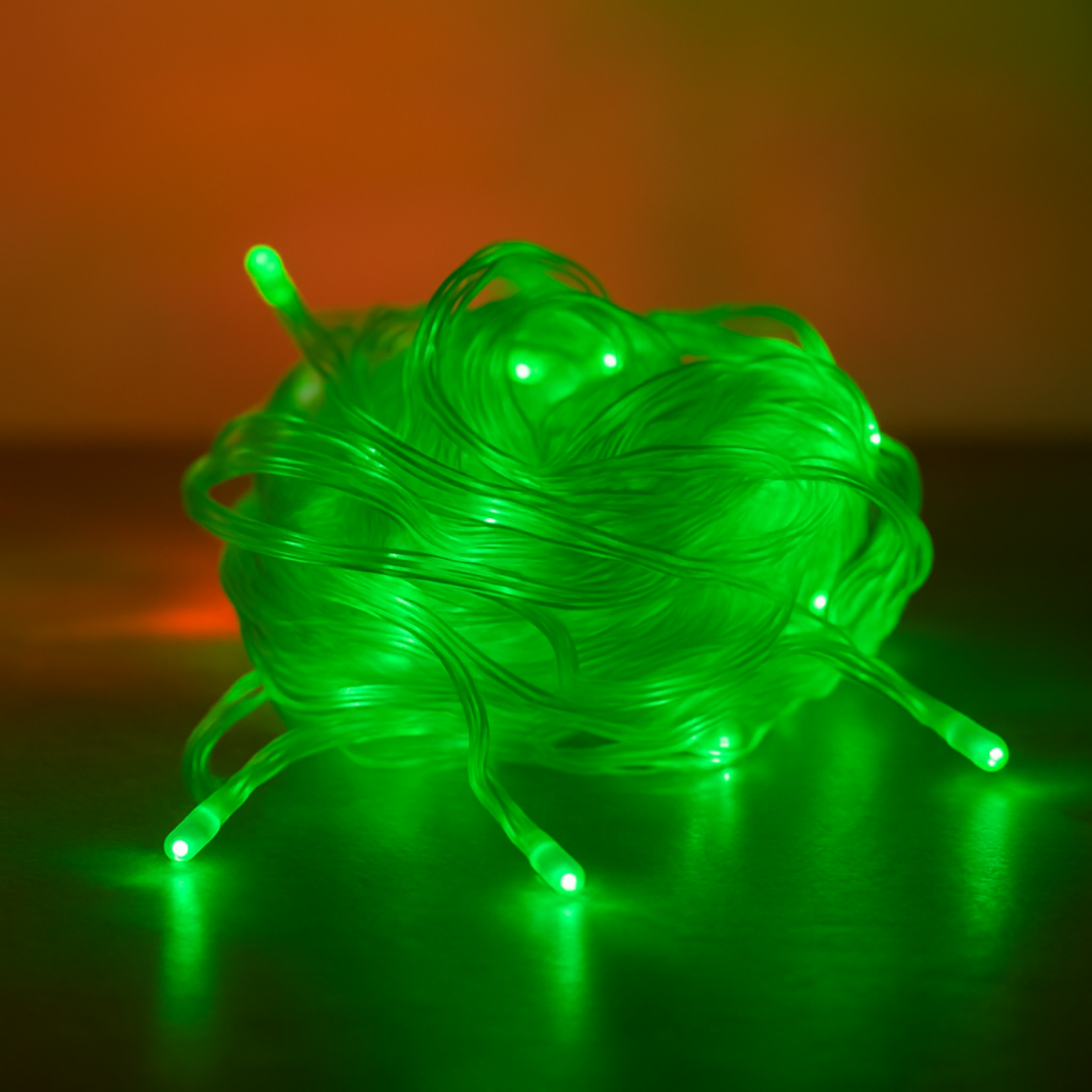 Elegani 100 LED String Lights with Flexible Clear Wire – Indoor/Outdoor, 33ft, Waterproof, Energy Efficient, Plug-In, Holiday & Party Lighting-Green