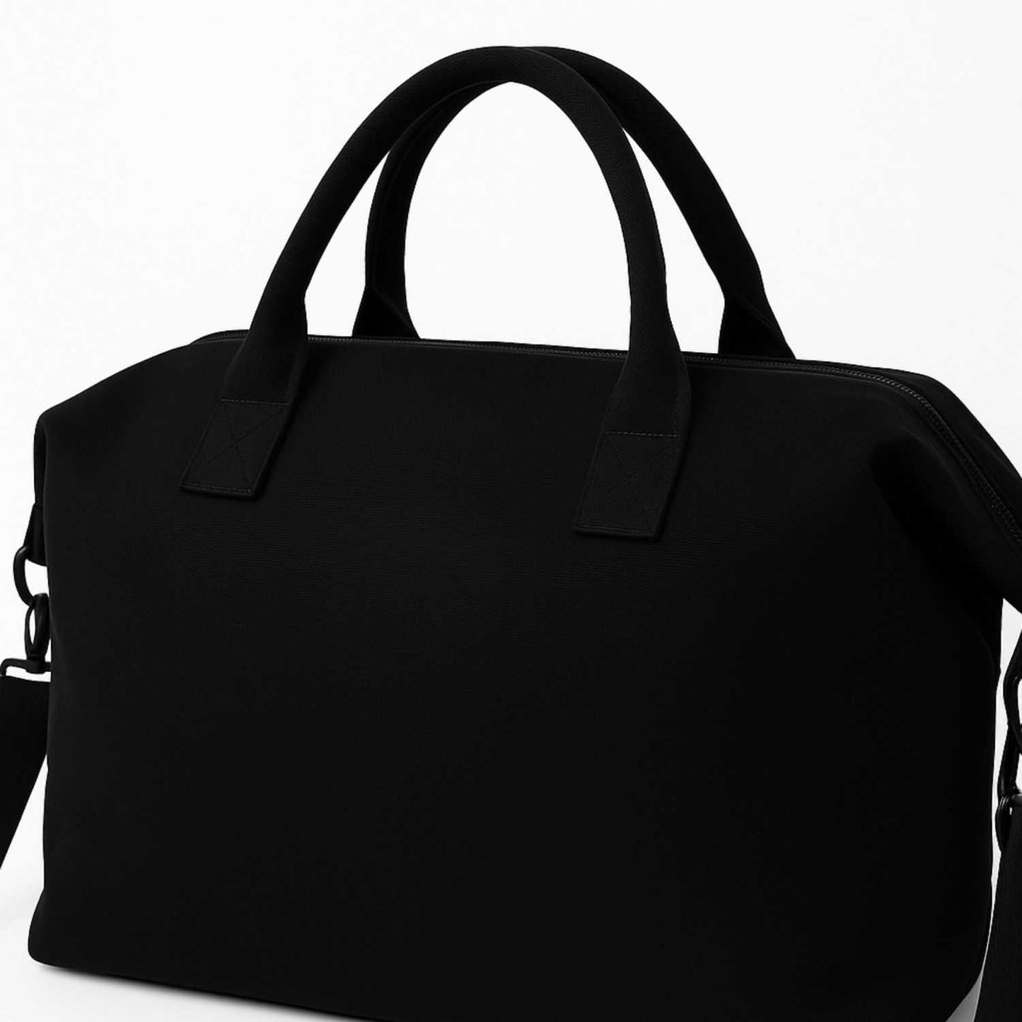 Elegani Canvas Weekender Bag – 24.8" x 16.5" Eco-Friendly 14 oz Recycled Canvas-Black