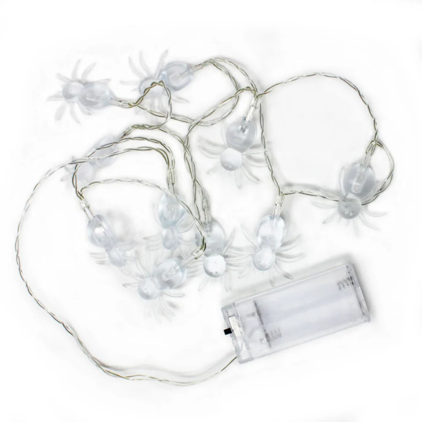 Elegani 10 LED Spider String Lights – Purple Glow Halloween Décor – 3ft Clear Wire