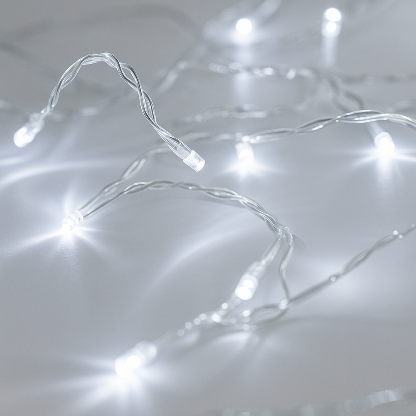 Elegani 10 LED Clear Cable String Lights – 3ft Mini Fairy Lights with Clear Wire, White Indoor Decorative Lighting for Crafts, Bedroom, and Holiday Decor