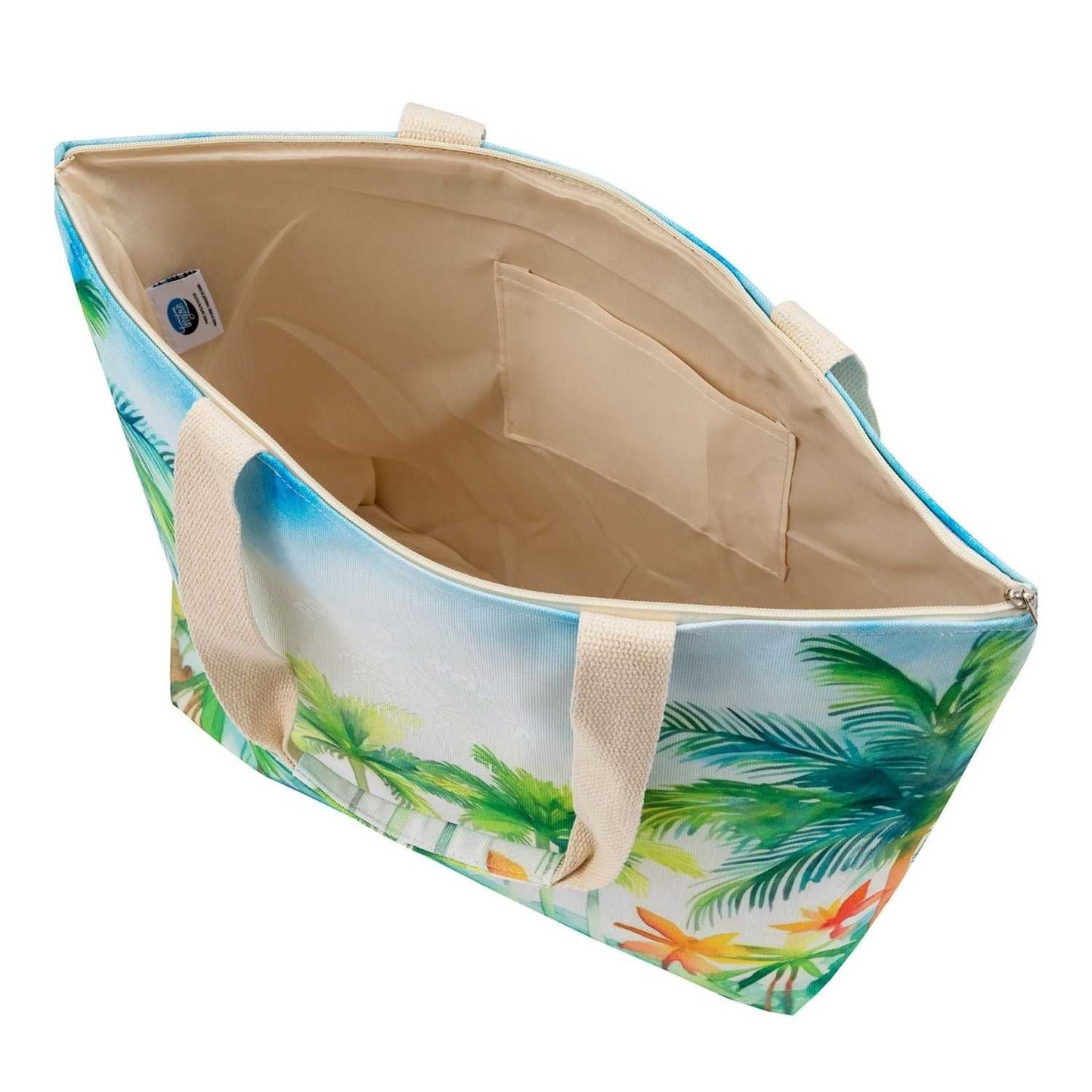 Elegani Coastal Tote Bag – 22" x 15" x 6" Polyester Canvas Beach Bag-Beach