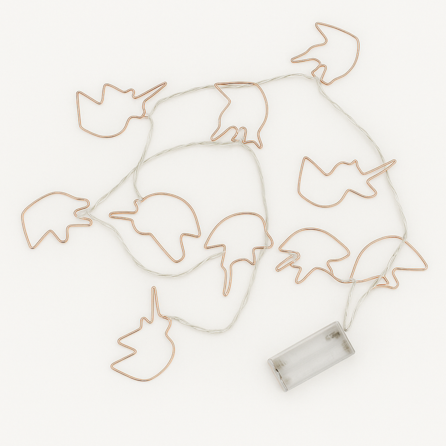 Elegani Rose Gold Unicorn String Lights – 10 Warm White LED Lights on 4.5ft Cord – Cute Nursery or Bedroom Décor for Kids, Teens, and Dorms