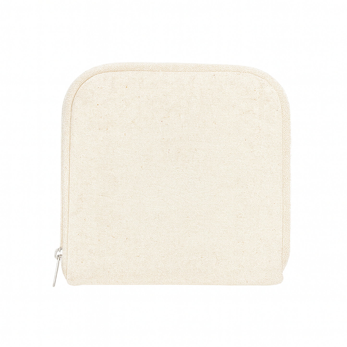 Elegani Mini Pocket Tote Bag – 13.5" x 14.5" 100% Cotton Canvas with Front Pocket, 22" Handles-Natural