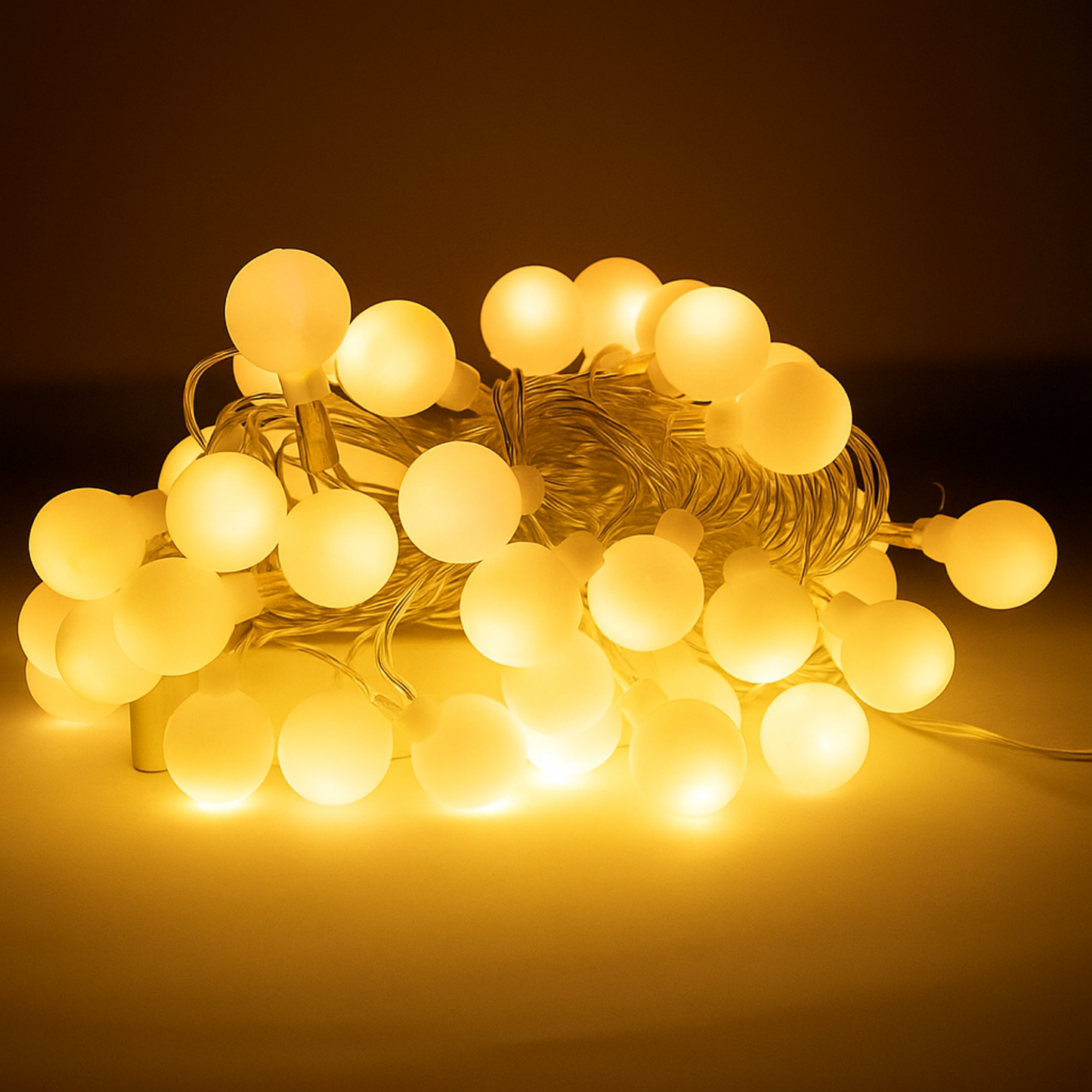 Elegani Frosted Globe String Lights with Remote – 50 LED 15.7ft Fairy Lights with 8 Lighting Modes, Warm White Indoor Outdoor Decorative String Light