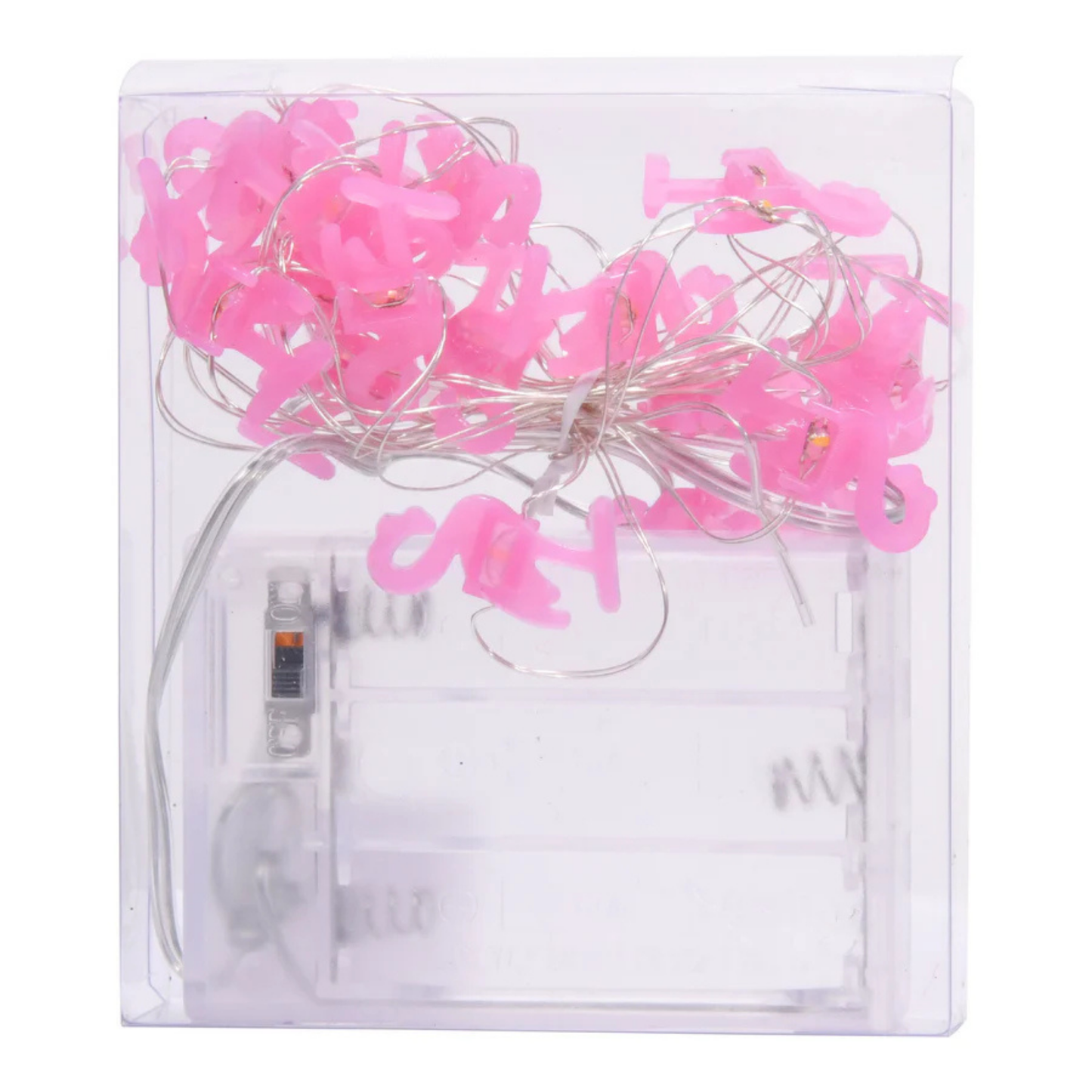 Elegani 20 LED Pink Flamingo String Lights – Tropical Decor for Patio, Poolside or Indoor Use, 7 Ft