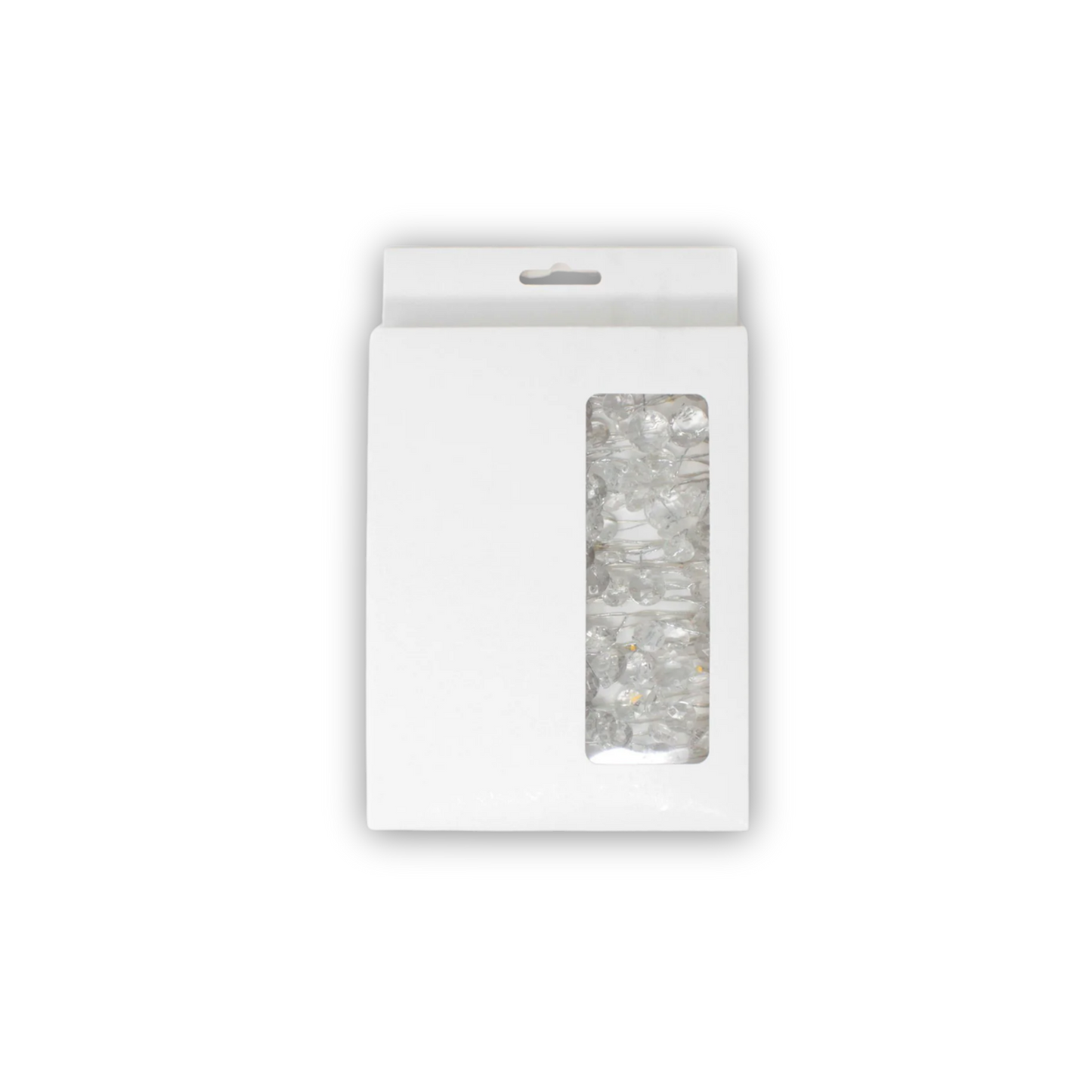 Elegani 40 LED Crystal Gemstone Fairy Lights – 16ft Silver Wire String Lights with 97 Clear Crystals – Warm White Glow for Bedroom, Nursery, Party, Wedding & Holiday Decor