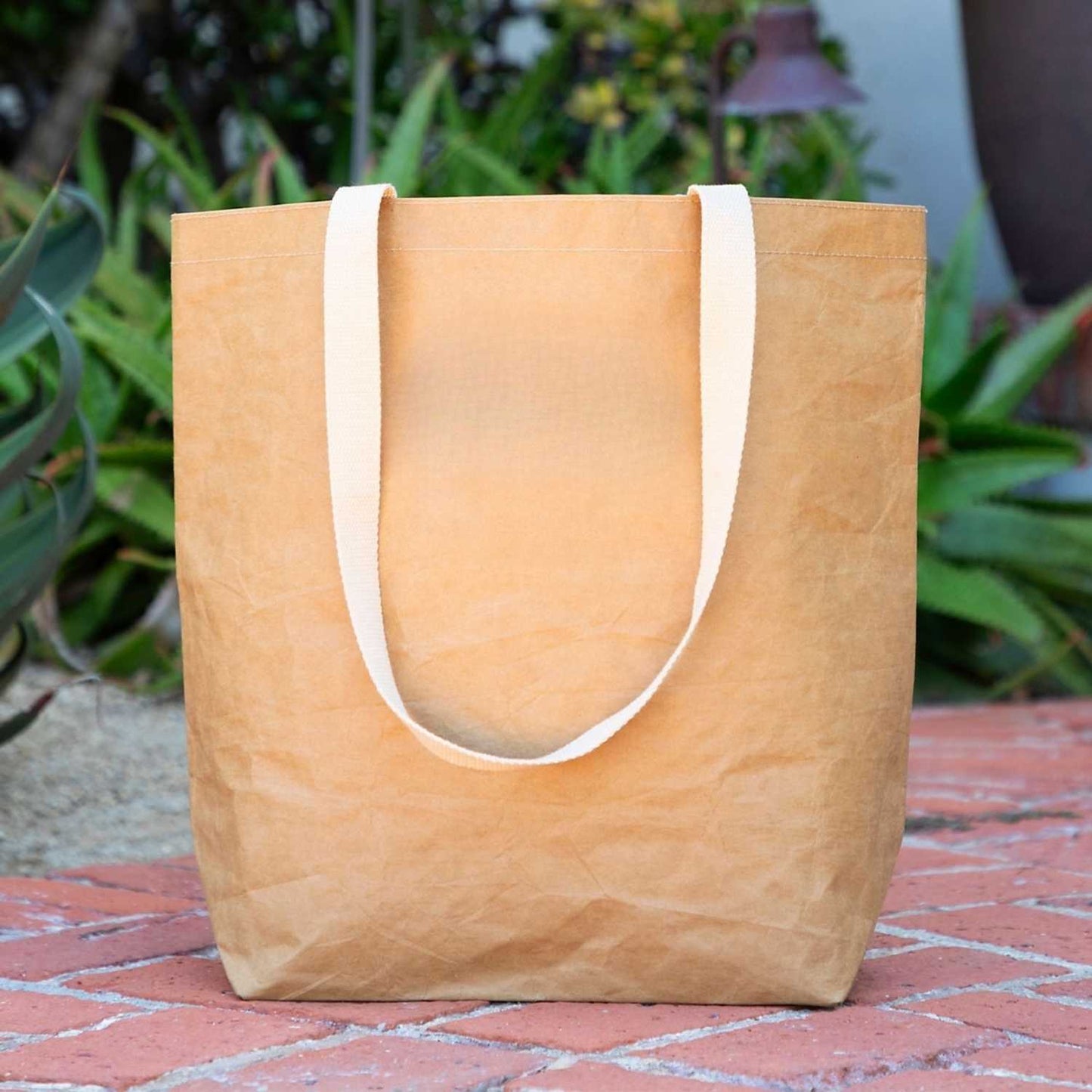 Elegani Woodland Tote Bag – 17" x 15" x 6", Eco-Friendly 70% Natural Tree Cellulose & 30% Synthetic Latex Polymers-Tan