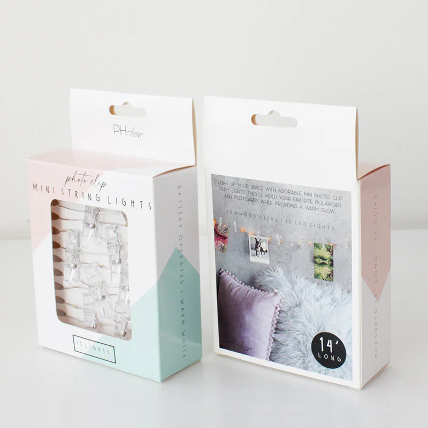 Elegani 15 LED Mini Photo Clip Fairy String Lights – 6ft Warm White Silver Copper Wire for Bedroom, Dorm, Wall Photo Display