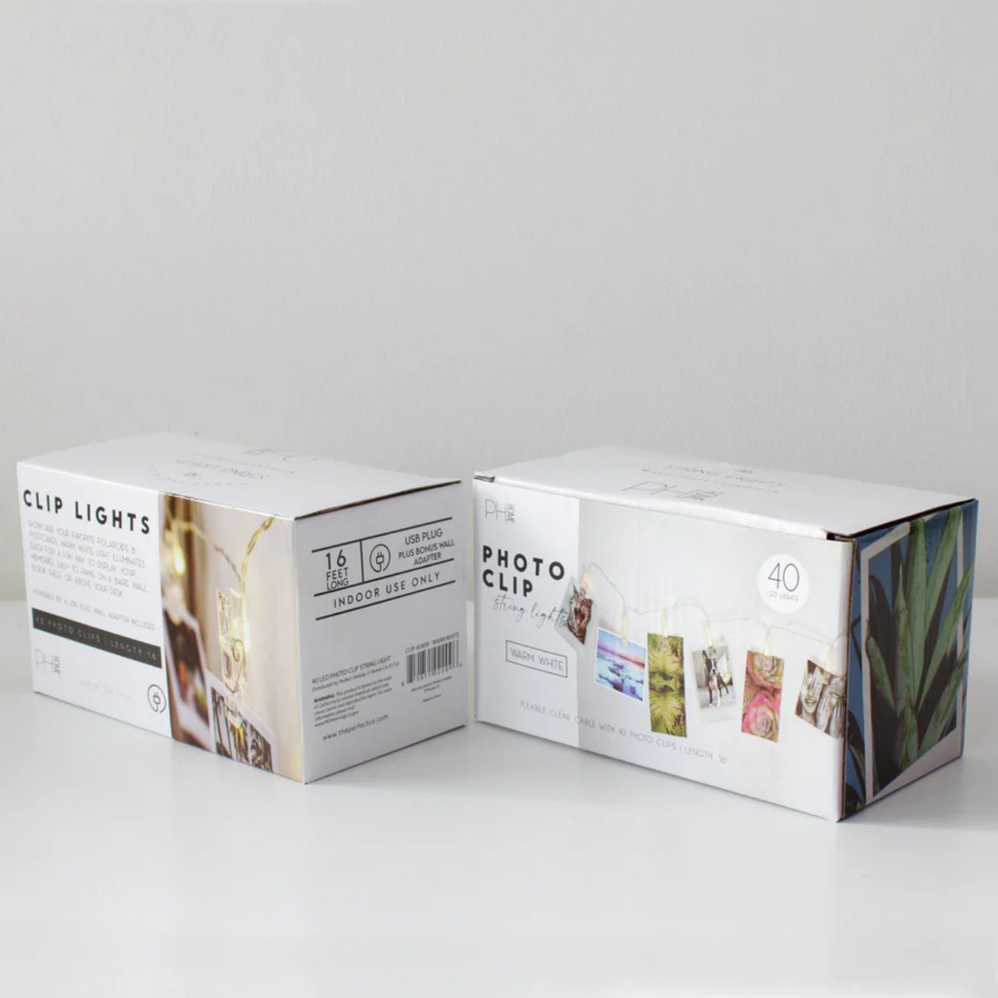 Elegani 40 LED Photo Clip String Lights – 14ft Clear Cable with Large Clips for Bedroom & Dorm Décor