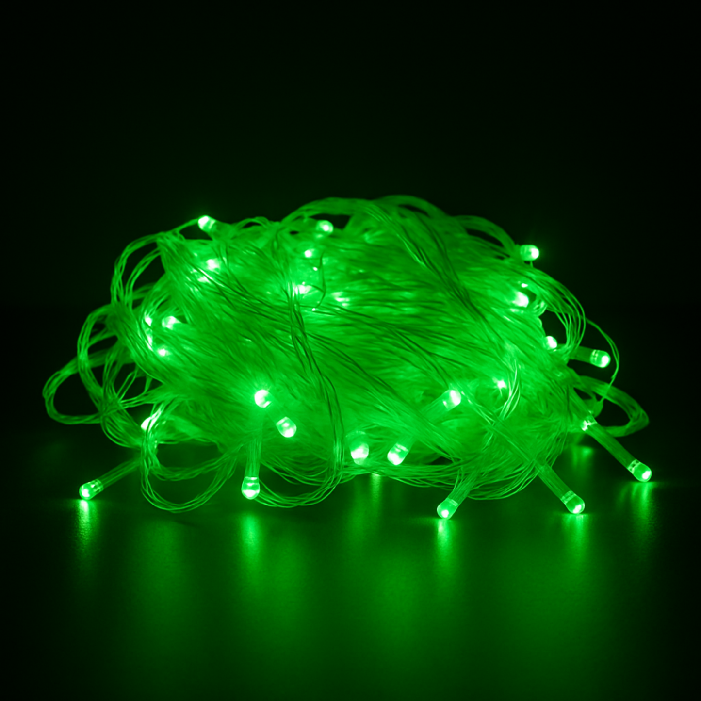 Elegani 100 LED String Lights with Flexible Clear Wire – Indoor/Outdoor, 33ft, Waterproof, Energy Efficient, Plug-In, Holiday & Party Lighting-Green