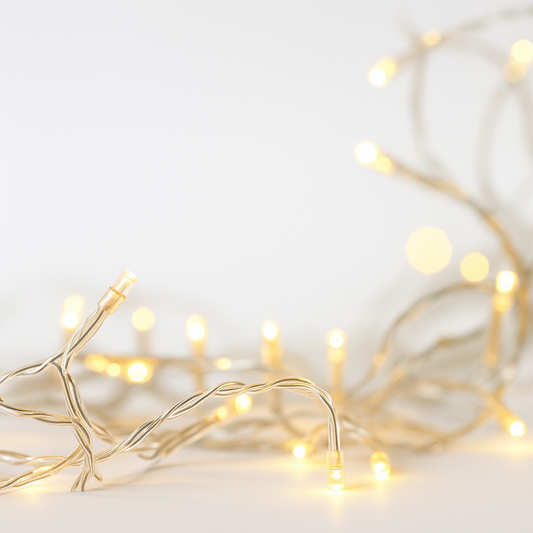 Elegani 10 LED Clear Cable String Lights – 3ft Mini Fairy Lights with Clear Wire, Warm White Indoor Decorative Lighting for Crafts, Bedroom, and Holiday Decor