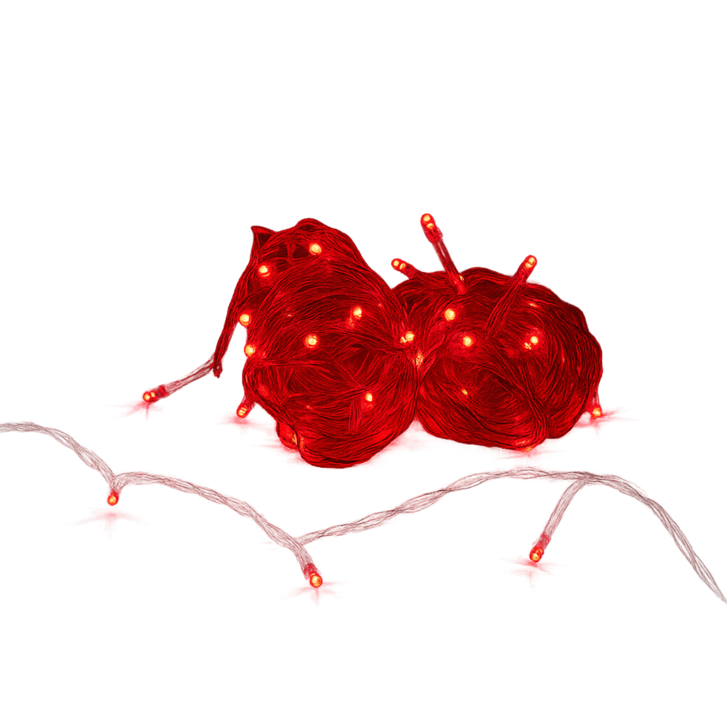 Elegani 100 LED String Red Lights with Clear Wire - 33ft Plug-In Indoor/Outdoor Fairy Lights with 8 Modes, Waterproof Decorative Lighting for Holiday, Party, and Wedding Decor