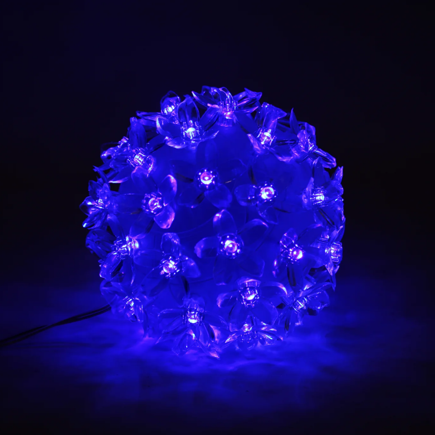 Elegani 50 LED Sphere String Lights – Blue Globe Lights, Indoor Outdoor Waterproof Decorative Lights, Connectable, 16.3 Ft