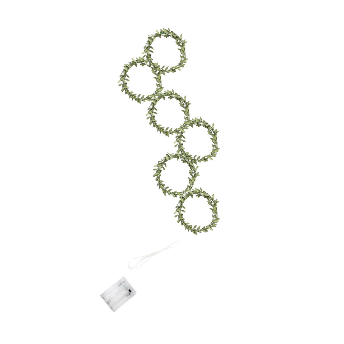 Elegani 96 LED Green Leaf Vine Fairy Curtain Lights – 5.2ft x 2ft Hanging Faux Garland Lighted Backdrop with 6 Strands, Warm White Glow, Indoor Outdoor Decorative Wall or Patio Light