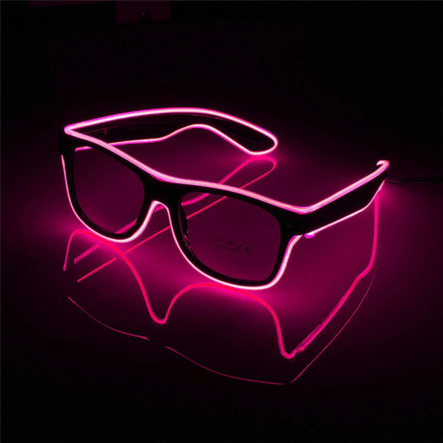 Elegani Pink LED Glow Glasses – Light Up Party Eyewear for Festivals, Birthdays & Night Events