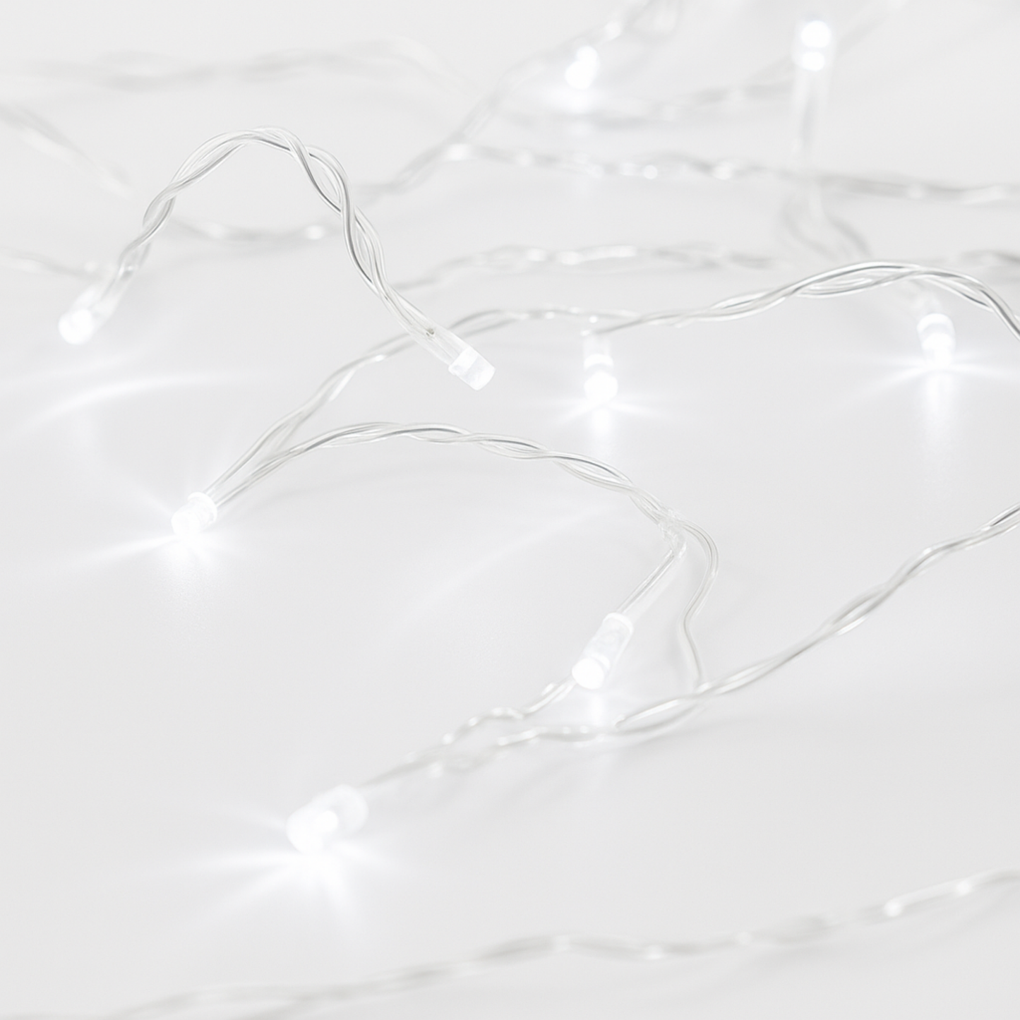 Elegani 10 LED Clear Cable String Lights – 3ft Mini Fairy Lights with Clear Wire, White Indoor Decorative Lighting for Crafts, Bedroom, and Holiday Decor