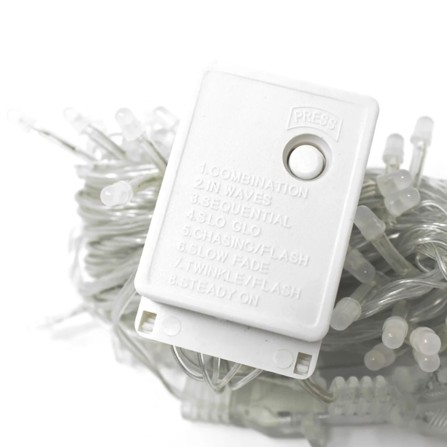 Elegani 100 LED String Lights – Matte Blue, 32 Ft Indoor Outdoor Waterproof Decorative Lights, Connectable, 8 Modes