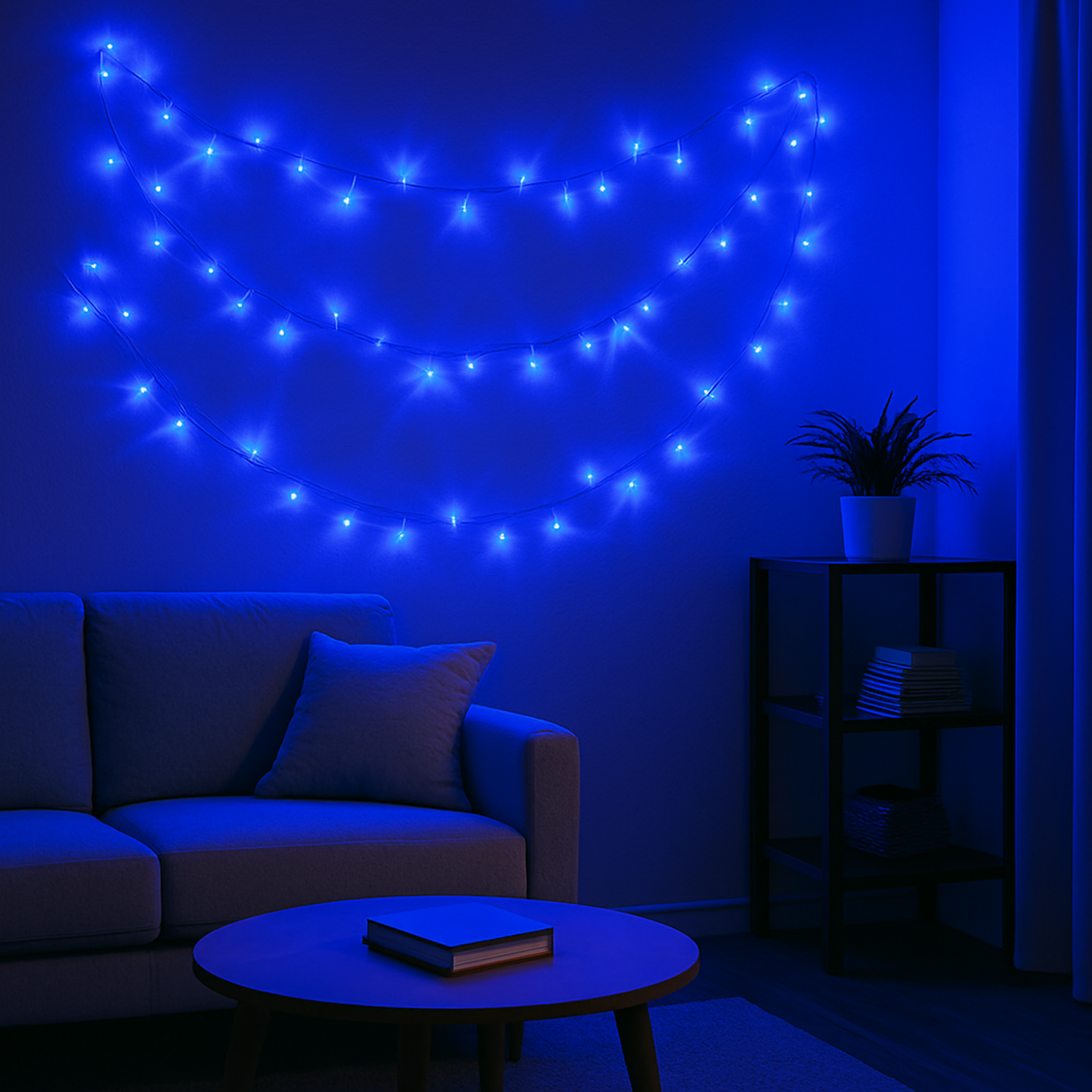 Elegani 100 LED String Lights – Blue, 8 Lighting Modes, Connectable up to 320 Ft, Waterproof Indoor Outdoor Decorative Lights-32ft