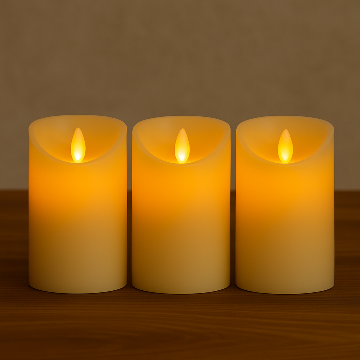 Elegani Medium Flameless LED Candle 12 Pack - 3.75 Inch Yellow Flickering Lights for Home, Events & Decor
