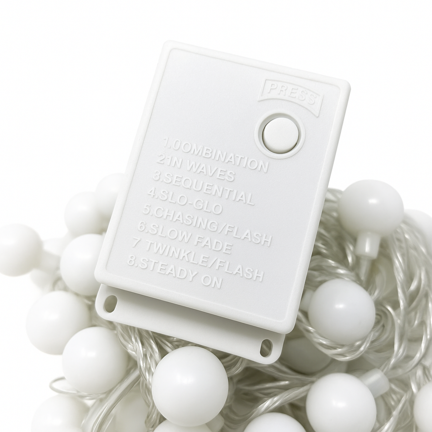 Elegani 100 LED String Lights – Warm White, 32ft Plug-In with Connector, 8 Modes, Indoor Outdoor Holiday, Party, Wedding & Home Decor