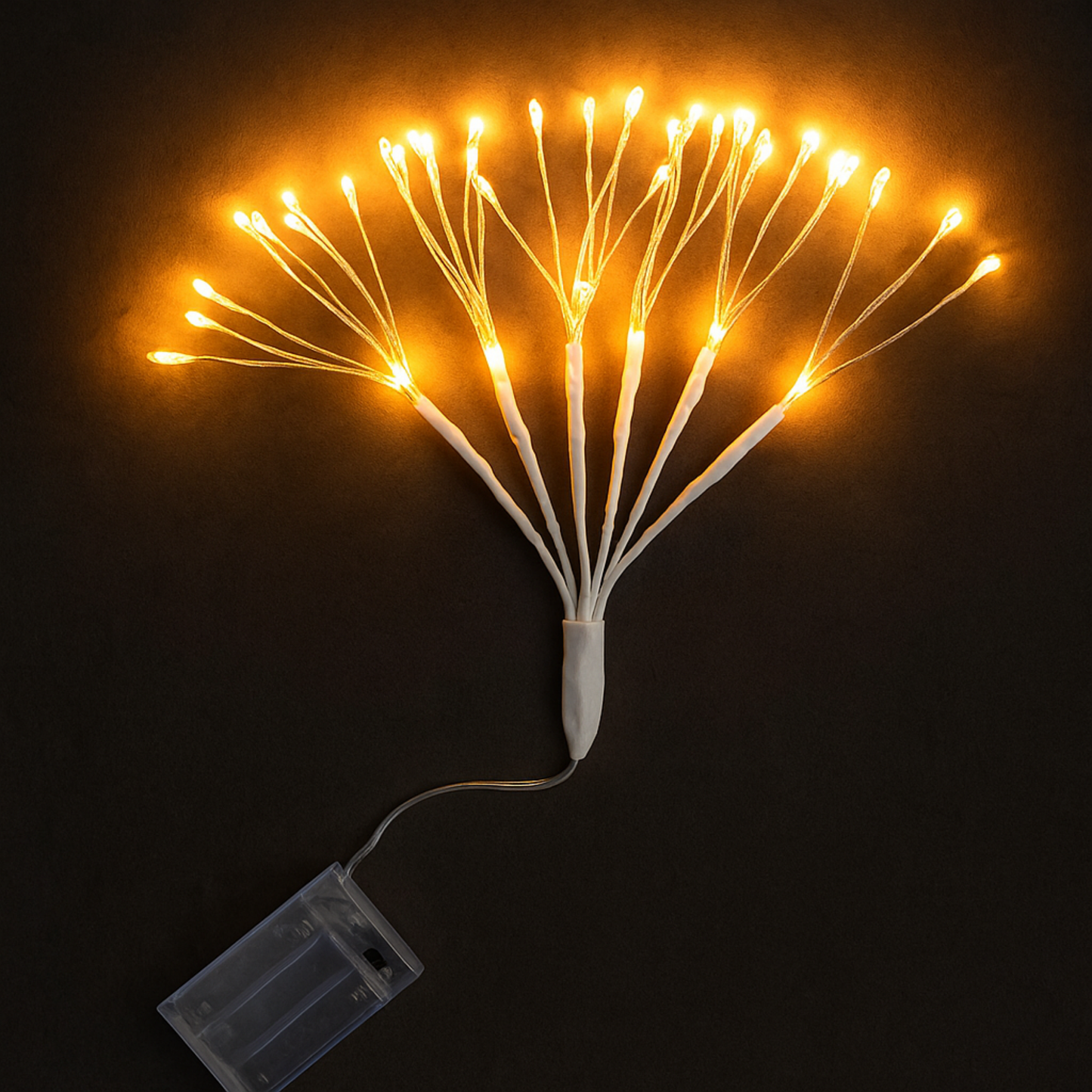 Elegani 80 LED Dandelion String Light – Bendable Silver Copper Flower Fairy Light for Vase, Decor & Events – Warm White