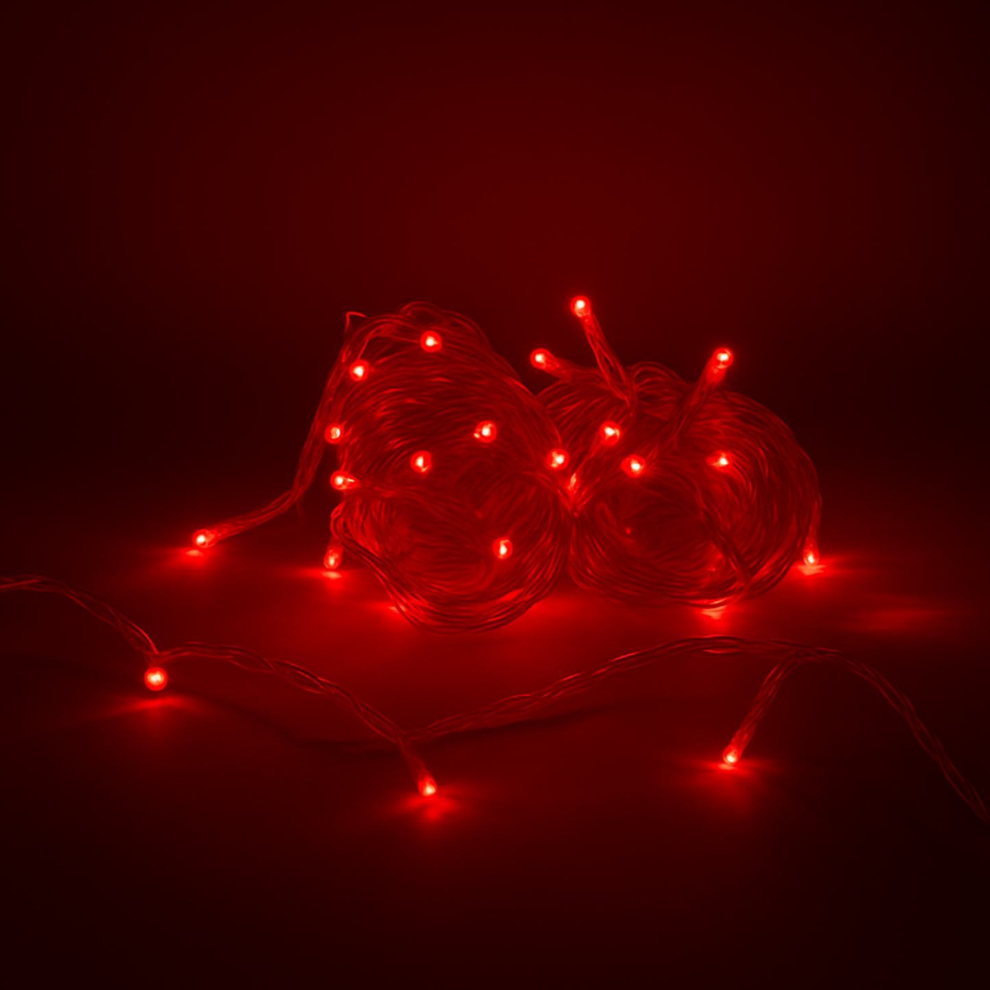 Elegani 100 LED String Red Lights with Clear Wire - 33ft Plug-In Indoor/Outdoor Fairy Lights with 8 Modes, Waterproof Decorative Lighting for Holiday, Party, and Wedding Decor